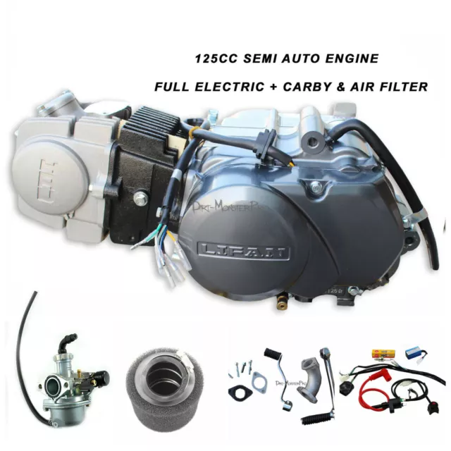 LIFAN 125cc 4 up Semi Auto Kick Star Engine Motor Set  PIT PRO TRAIL DIRT BIKE