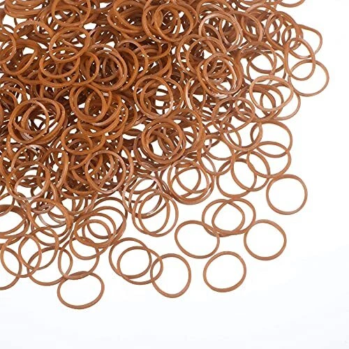 1000 Mini Rubber Bands Soft Elastic Bands for Kid Hair Braids Hair (Brown)