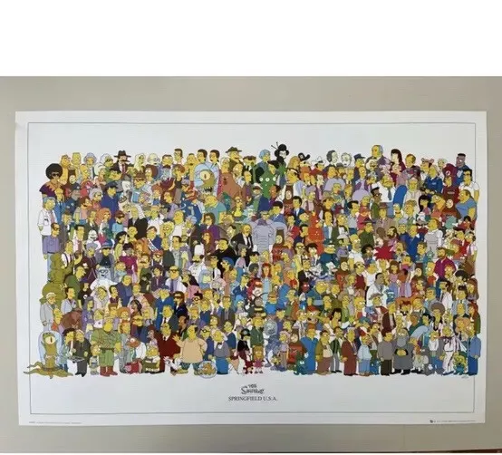 The Simpsons,'Springfield Usa'  Authentic 2001 Poster