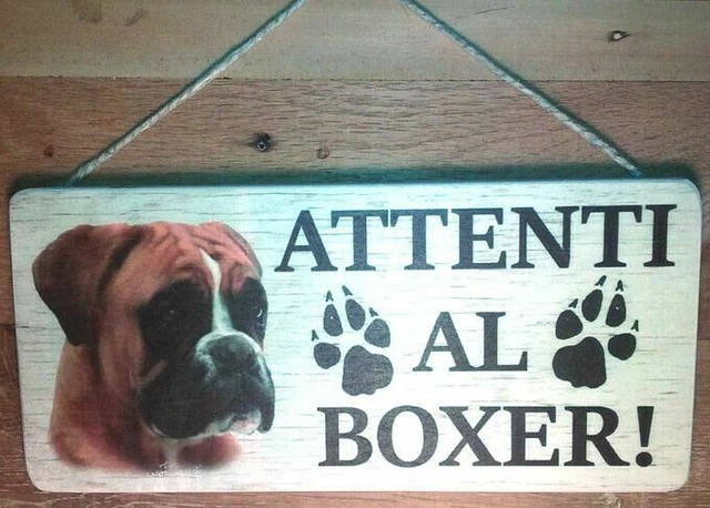 Lovelytiles Boxer Targa ATTENTI Al Cane Cartello Warning Area