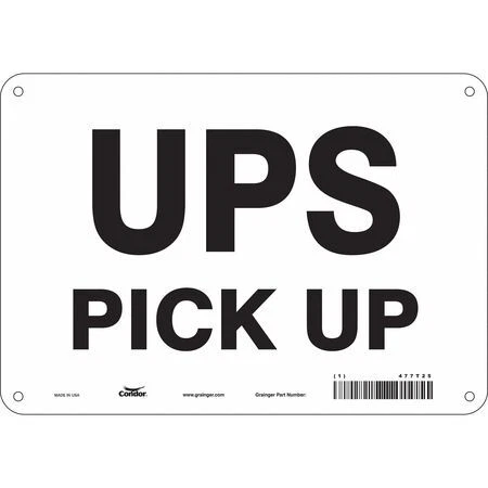 Condor 477T25 Traffic Sign, 7 In H, 10 In W, Aluminum, Vertical Rectangle,