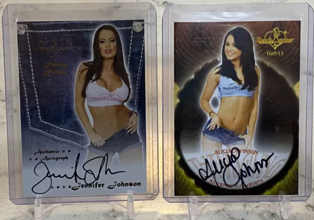 Jennifer & Alicia Johnson Bench Warmer Benchwarmer Autograph Auto 2 Card Lot