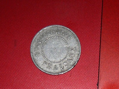rare jeton de nécessité coopérative fraisans  1 litre   §§§  39 jura 