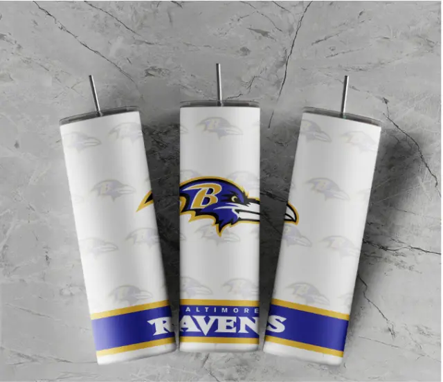 Baltimore Ravens 20 oz hot cold Tumbler Double Walled Game Day