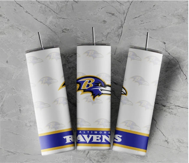 Baltimore Ravens 20 oz hot cold Tumbler Double Walled Game Day