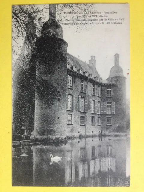 cpa Normandy FLERS (Orne) Le CHÂTEAU acquired by the city in 1901 Castle Burg