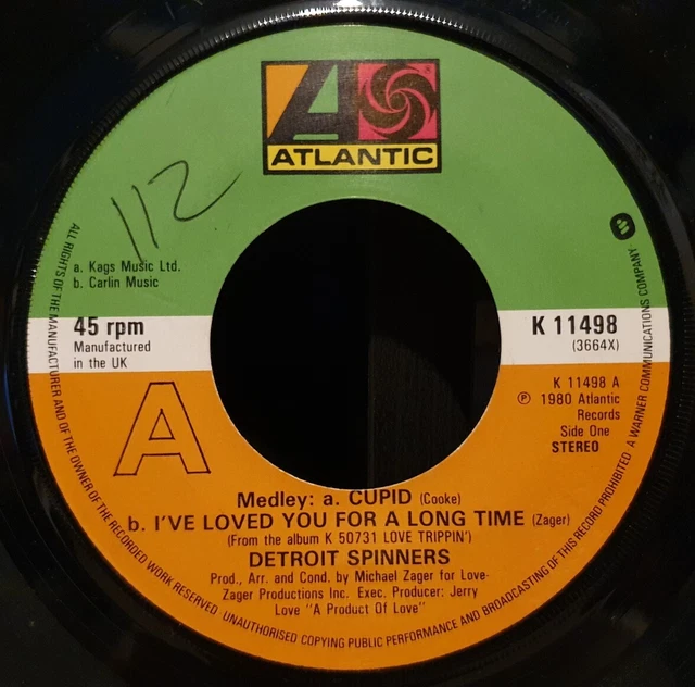 DETROIT SPINNERS MEDLEY Cupid / Ive Loved You For A Long Time 1980 UK