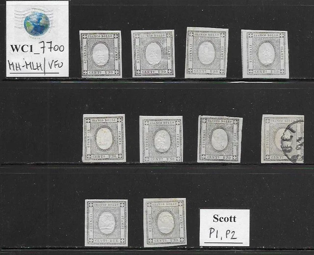 WC1_7700. ITALY ANTIQUE STATES:SARDEGNA.1861 newspaper stamps.Scott P1/2.MH/Used