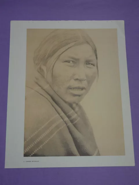 Edward Curtis Native American Indian Vintage Photo Print "A CREE WOMAN"