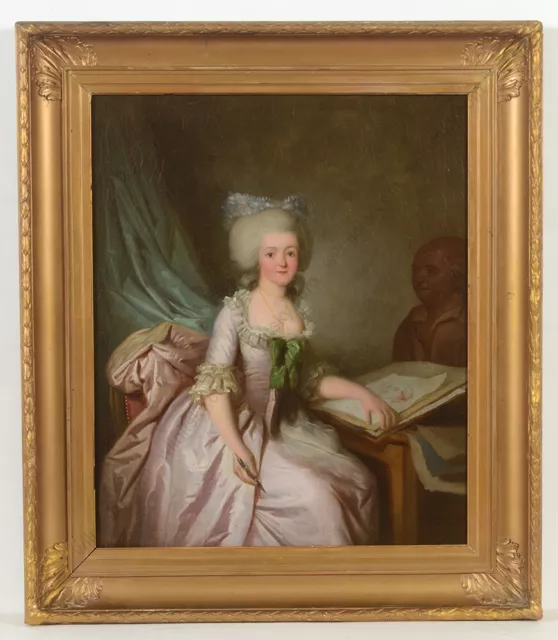 Louis Lié Périn-Salbreux "Portrait of female artist (Rose-Adélaïde Ducreux?)"