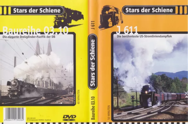 DVD Stars der Schiene mit 2 CD´s: BR 03.10 der DB + US Stromlinienlok J 611