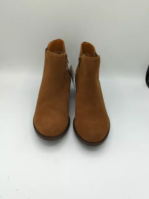 Kensie Chelsea Ankle Boots Women's 8 M Tan Gazelle Suede Strap Almond Toe New 2