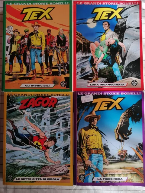 Lotto fumetti giornalini 4x Le Grandi Storie TEX ZAGOR Bonelli Editore