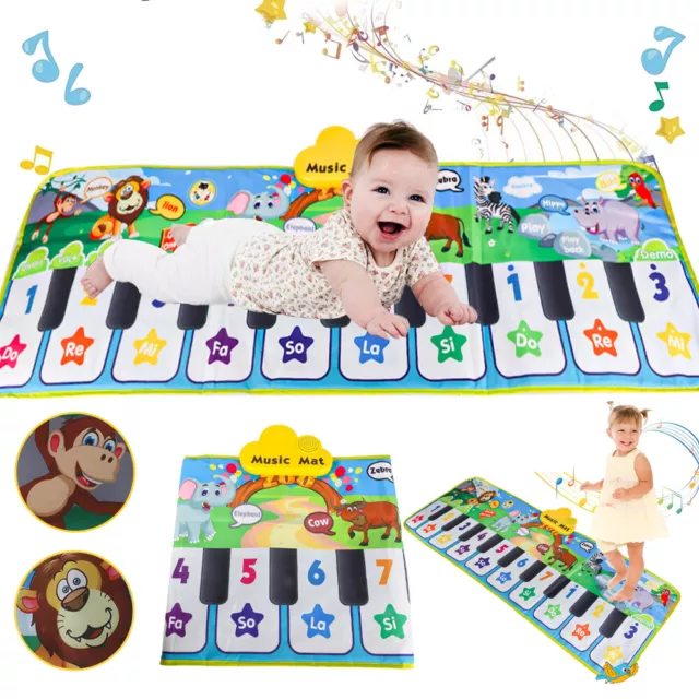 Kids Piano Mat Music Mat Dance Mat for Children Baby Animal Musical Play Mat