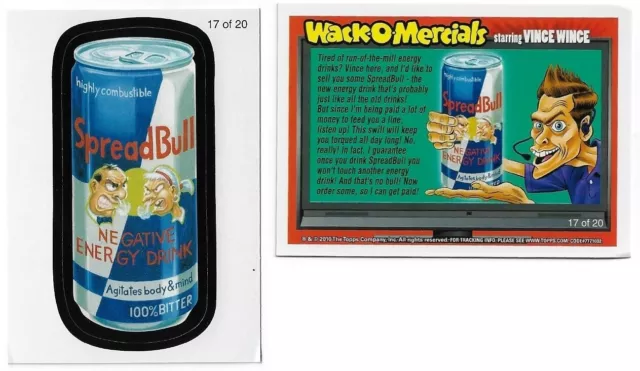 2010 Topps Wacky Packages Series 7 Wack-O-Mercials Spread Bull Card 17 Of 20