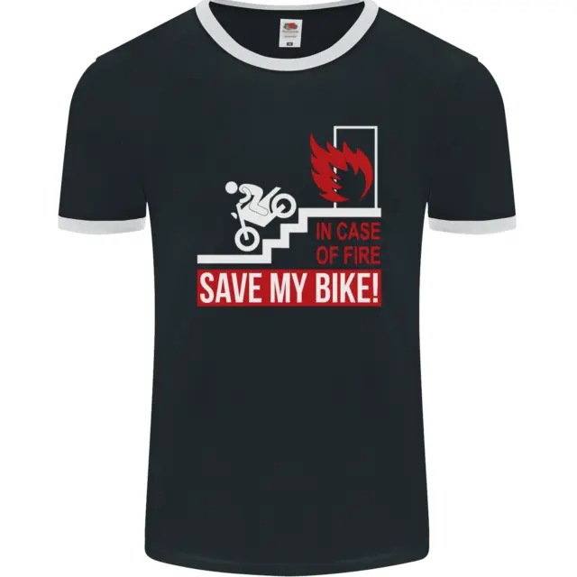 T-shirt Ringer Emergency Moto Biker Moto da Uomo FotoL