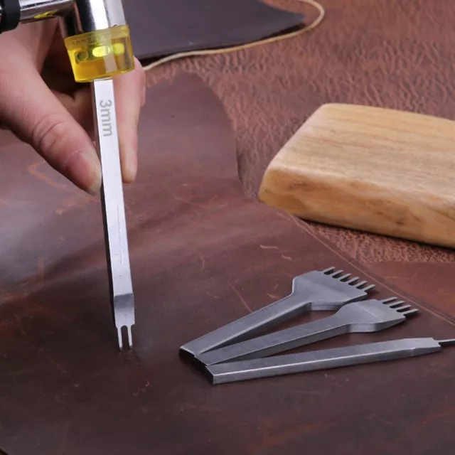 Superdant 8 tailles poinçon en cuir forme triangulaire perforateur en cuir  artisanat outils de perforateur coupe