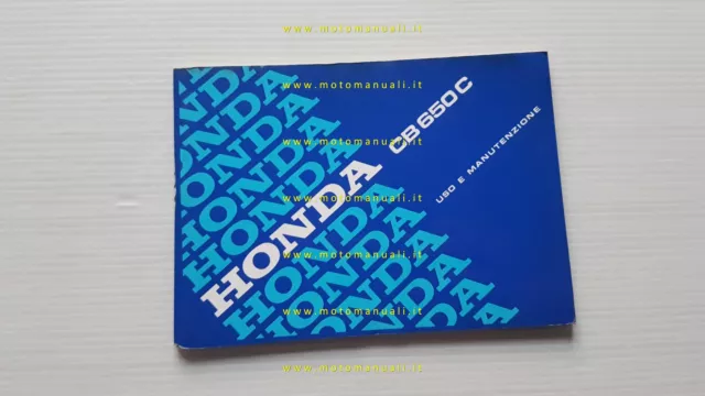 HONDA CB 650 C 1981 manuale uso manutenzione libretto italiano originale