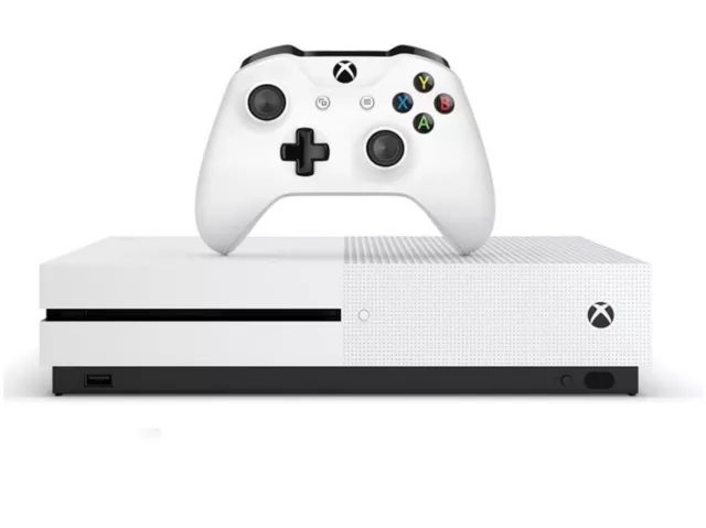 Microsoft Xbox One S 1To SSD Console de Jeu - Blanche avec une manette 