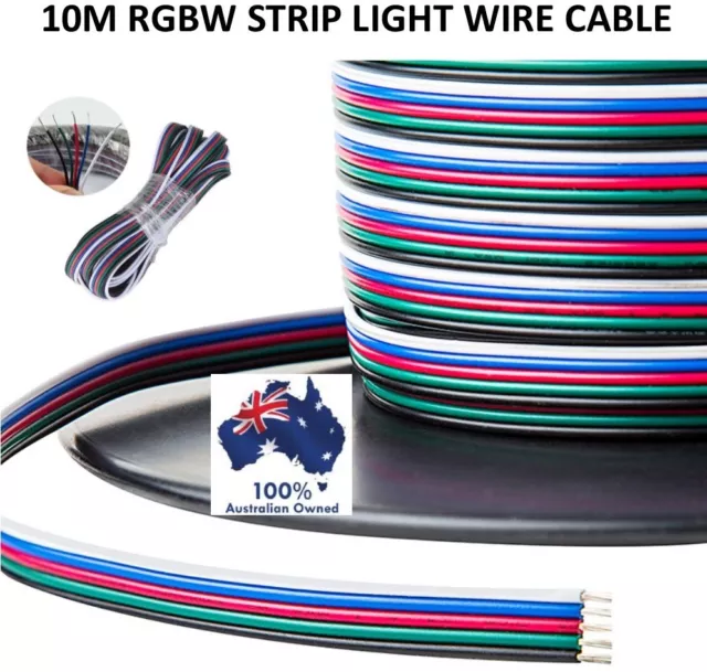 10M 5 Pin Wire Flexible Extension Cable 18Awg Rgbw Led Strip Lights 5050 Au