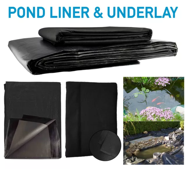 garden pond liner with UNDERLAY,goldfish/koi pond,water feature or stream liner