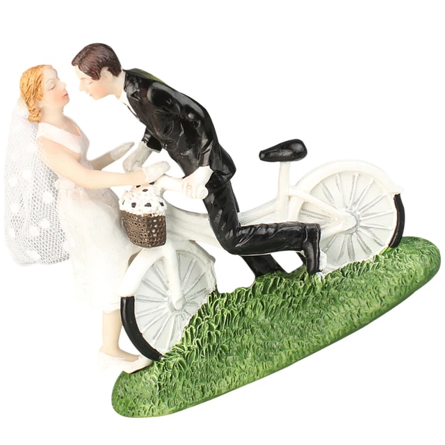 Coppia di nozze statuette topper per torta divertente decorazione statua per festa