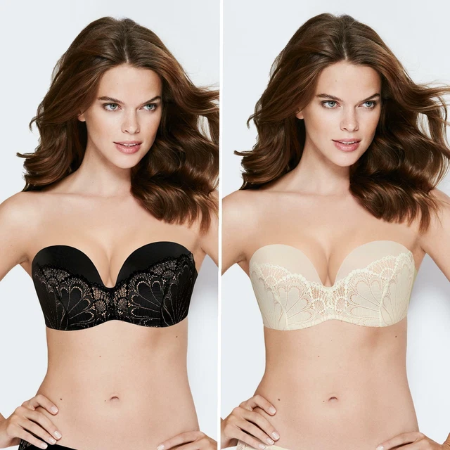 Wonderbra Ultimate Strapless Lace Refined Glamour Bra W031U Magic Hand  Support 