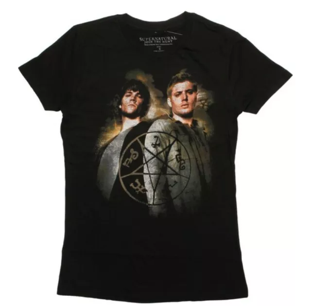 Supernatural Dean Sam Devils Trap Juniors T-Shirt - Size Small