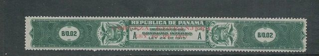 Panama 1915 Umsatz Impuesto De Consumo Interno Ovptd C VF Gebraucht