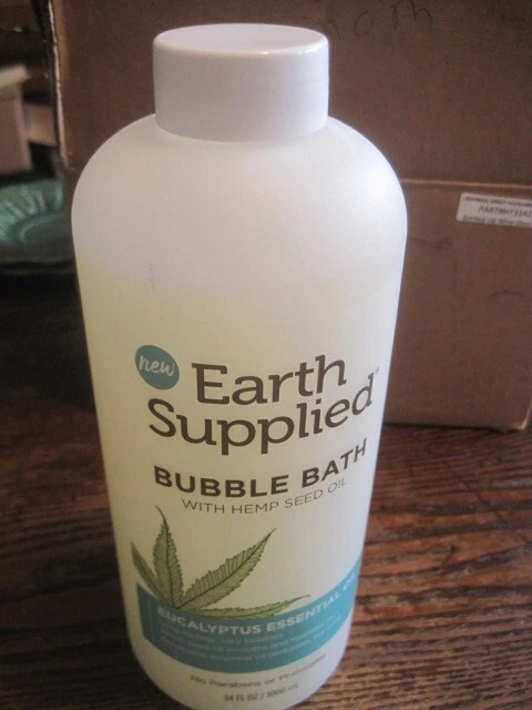 Baño de burbujas suministrado por tierra NUEVO con aceite de semilla de cáñamo y aceite esencial de eucalipto