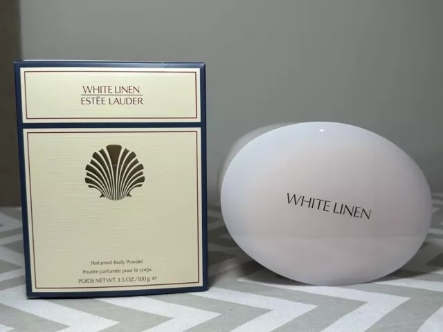 Estee Lauder WHITE LINEN Perfumed Body Powder, Full Size 3.5 oz/100g NIB