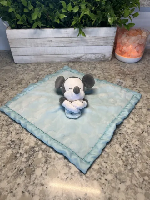 Disney Store Disney Baby Mickey Mouse Blue Lovey Security Blanket Embossed Stars