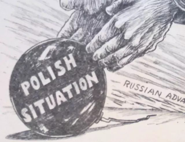 Poland Russian Advance United Nations Original Political Cartoon WWII 1/7/1944