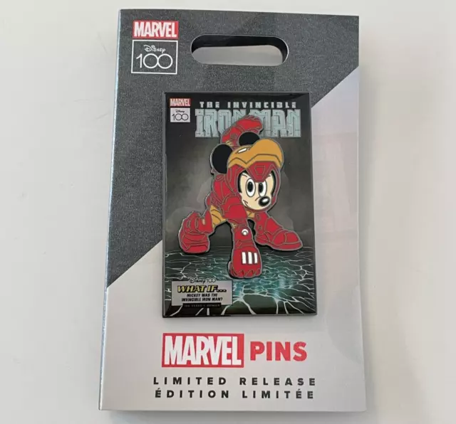 Disney 100 Pin Special MARVEL Comic Cover Invincible Iron Man Mickey What if