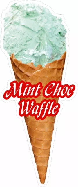 Soft Scoop Mint Choc Ice Cream Waffle Sticker Large