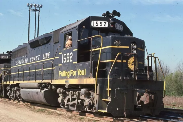 ORIGINAL 1976 RAILROAD SLIDE SCL SEABOARD COAST LINE 1592 Montgomery ALABAMA