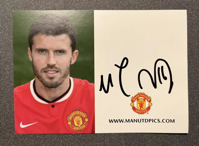 Michael Carrick Signed Manchester United  Official Club Promo Card Authentic