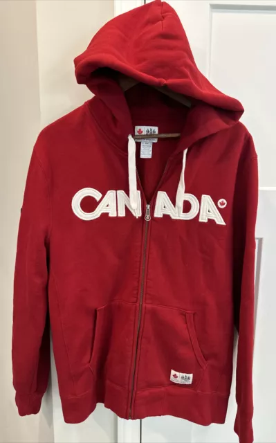 Hudsons Bay 2010 Canada Olympic Team Red Full Zip Hoodie Jacket Size Medium