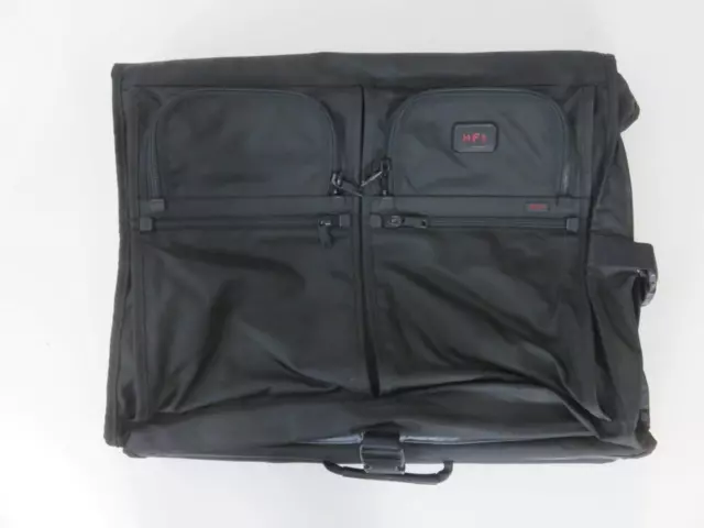Tumi Garment Bag Black/Gray Ballistic Nylon Bi-Fold Carry-On Suit 24" x 18"