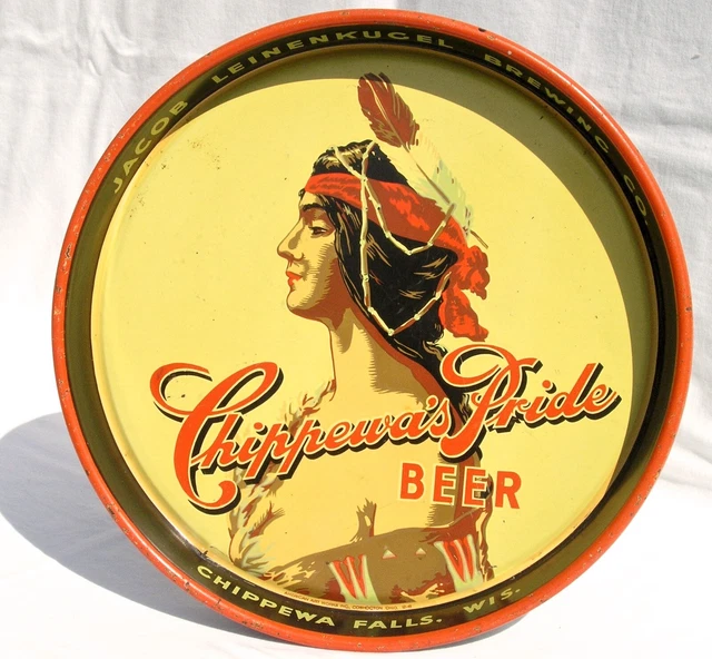 Vintage Chippewa's Pride Leinenkugel Beer Tray