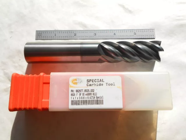 New Imco Usa Hp 1" Dia. X 2-5/8" Loc X 6" Oal C.c. 5 Fl. Carbide Square End Mill