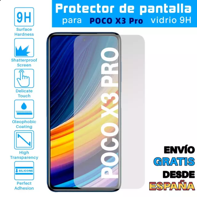 Lote Protector de Pantalla para Xiaomi Poco X3 Pro Cristal Templado Vidrio 9H