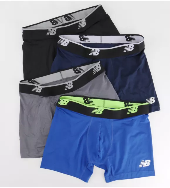 5 PACK NEW Balance Mens Cotton Durable Fade Resistant Trunks Boxer