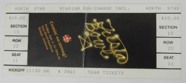 1982 Fiesta Bowl College Football Game Ticket Stub Penn State vs. USC