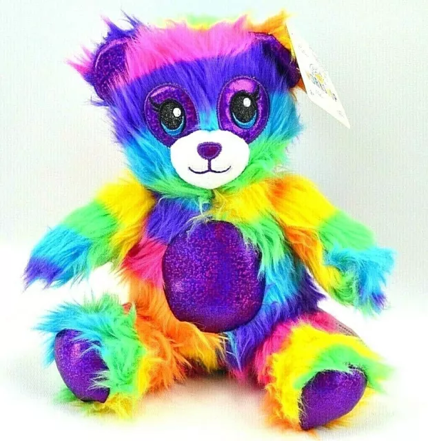 BUILD A BEAR Shaggy Rainbow Bear Stuffed 9" Plush 2019 NEW FREE