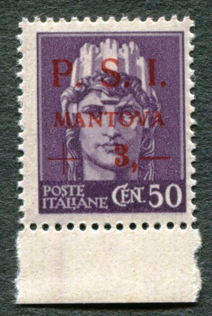 PSI MANTOVA 50c Italy - FIRST CITY ISSUE after FALL OF FASCISM, MNH/OG 1945 (55)