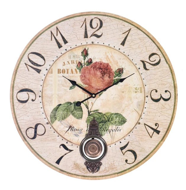Pendule En Bois Décoré Avec De Vraies épices De Cuisine - Horloge Déco Originale, D'occasion