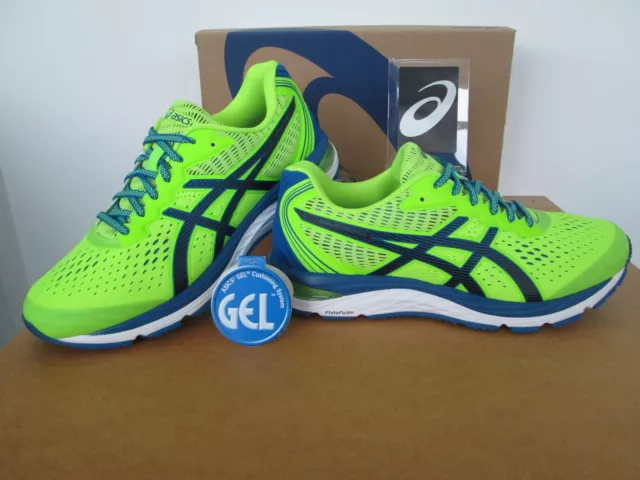 Asics Gel-Stratus Mens Hazard Green Blue Course Running Trainers Uk 9.5 Eu 44.5