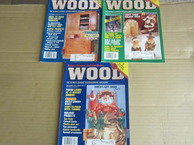 Better Homes and Gardens Wood Magazine (3 Issues-1992 #55-56-57)