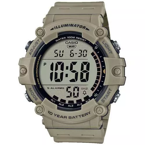 casio da uomo collection ae digitale sveglia 5 allarmi luce led crono sabbia